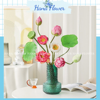 Hoa sen Quan Âm, bông sen lụa trang trí bàn thờ, hoa giả decor bàn phòng khách - Hana Flower
