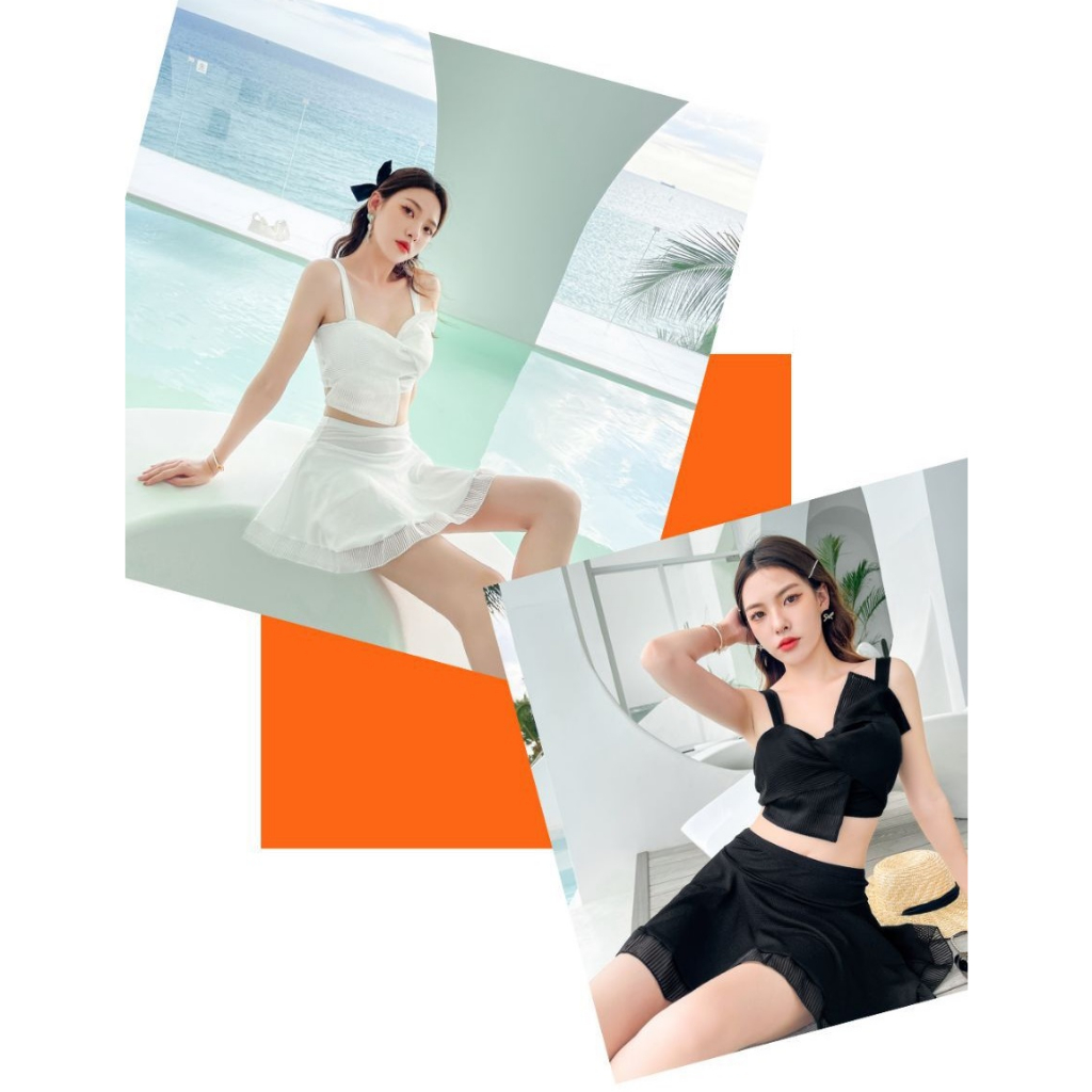 Đồ Bơi Nữ Bikini 2 Mảnh Áo Tắm Váy Rời Che Mông Áo Bơi Thắt Nơ Bồng Nâng Ngực Set Váy Đi Biển Cao Cấp Sexy LUX-V323.1 | BigBuy360 - bigbuy360.vn