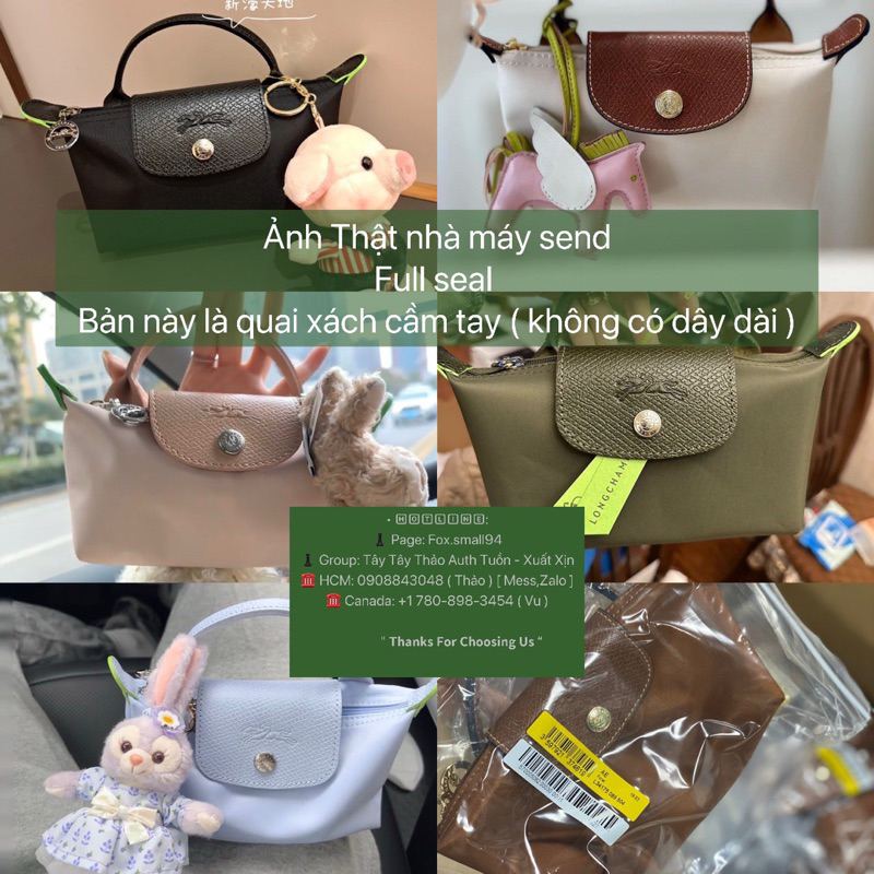 Túi Nữ Quai Xách Mini Bản 6 Màu Long_Champ Xinh Xắn