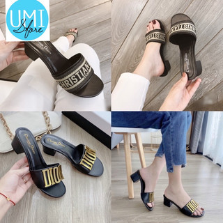 Dép guốc nữ- guốc gót vuông DIOR hàng mới về