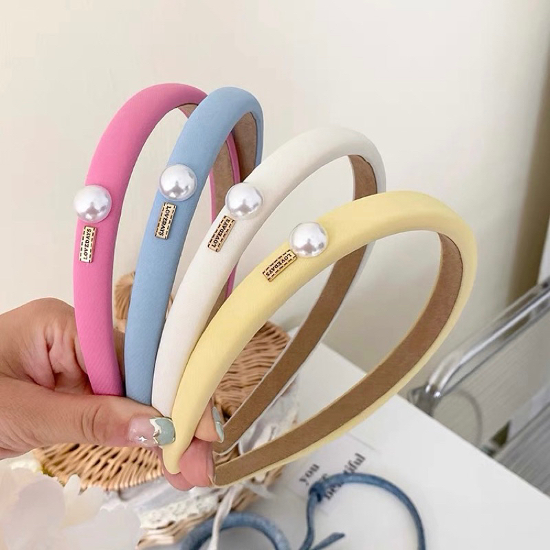 Bờm tóc bản nhỏ dễ thương đính lovedays cho nữ B29