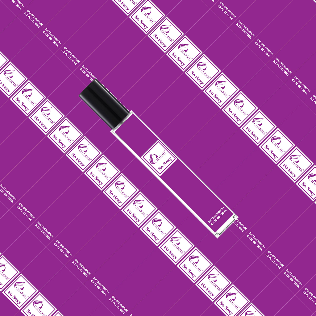 36 Tem nhãn dán nước hoa Charme chiết 10ml đã cắt sẵn tất cả các mùi - Kích thước 15mm x 80mm