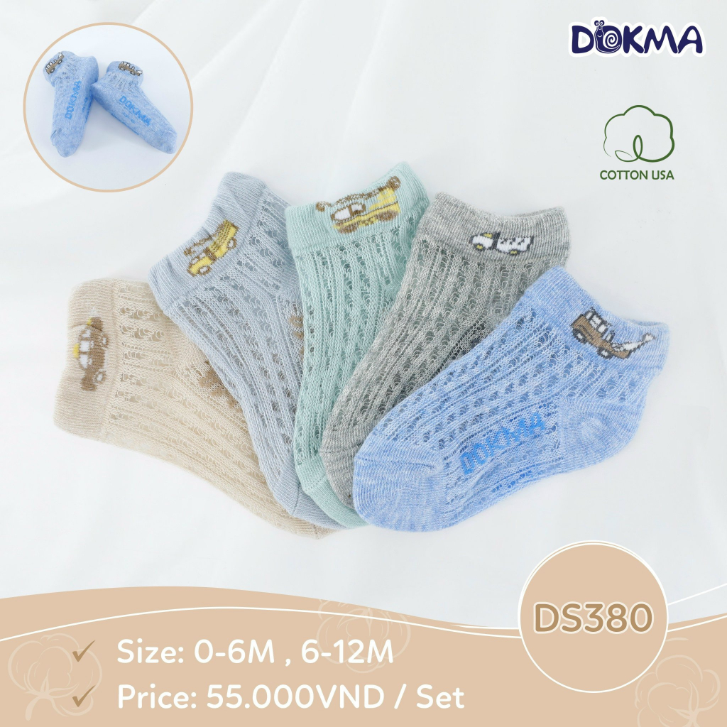 DS263 - DS380 Tất lưới sơ sinh Dokma set 5 đôi dùng 4 mùa