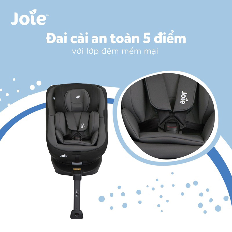 Ghế ngồi ô tô trẻ em Joie Spin 360 Ember dành cho bé sơ sinh đến 4 tuổi có isofix và xoay 360 độ