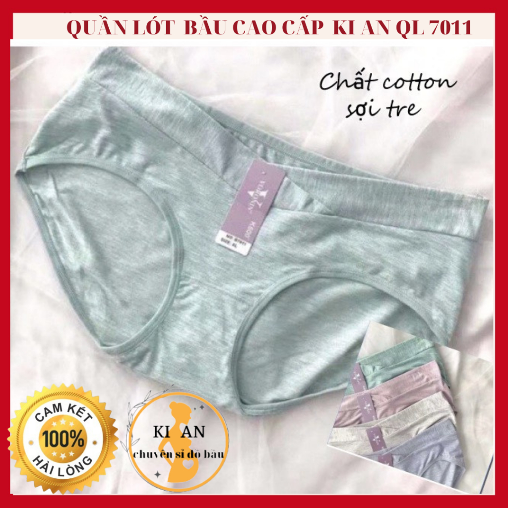 Quần lót bầu QL 7011 kháng khuẩn cao cấp Cotton sợi tăm tre thoáng mát thấm hút mồ hôi🍀đồ lót bầu quần chip bà bầu