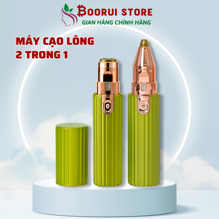 Máy cạo lông đa năng phụ nữ 2 in 1 Boorui BZ207 - Bút tỉa lông mày, triệt phần tay, chân, bikini.. thẩm mỹ cho phái đẹp