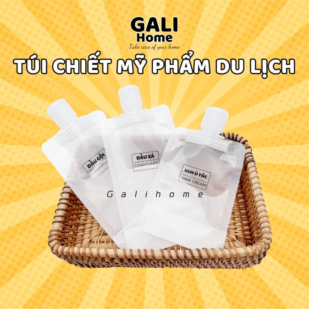 Tem Nhãn Dán Trong Suốt Chai Đựng Dầu Gội, Sữa Tắm,Mỹ Phẩm Mang Đi Du Lịch, Nước Rửa Tay, Dầu Xả, Sữa Rửa Mặt | Galihome