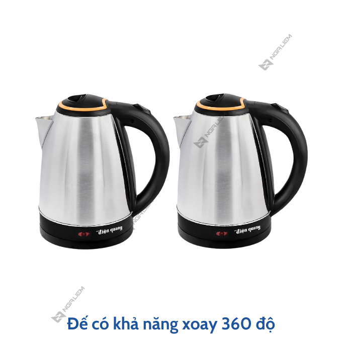 Ấm Siêu Tốc Điện Quang, Vỏ 2 Lớp Chống Bỏng Tay, 1500W 1.8 Lít, EKT06 1518BL, Tiết Kiệm Điện – Hàng Chất Lượng Cao