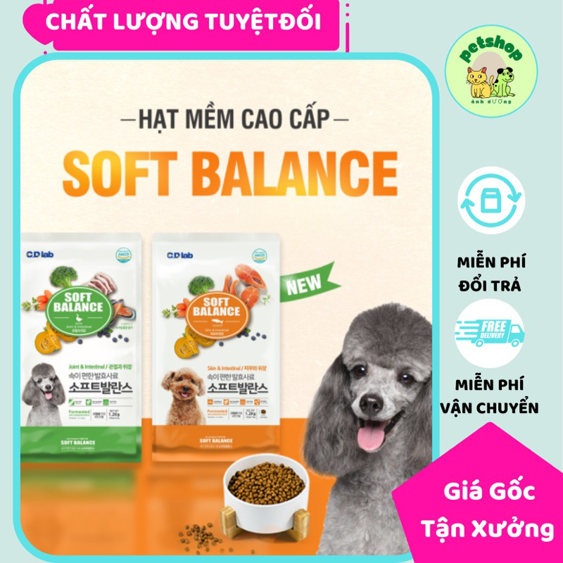 [HẠT MỀM][1,2kg] Thức ăn cho chó hạt mềm SoftBalance, cho chó mọi lứa tuổi