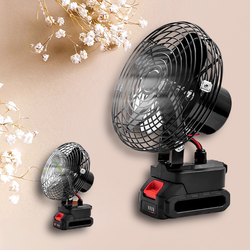 Quạt 8inch , Thân quạt dùng pin makita chân pin 4cm