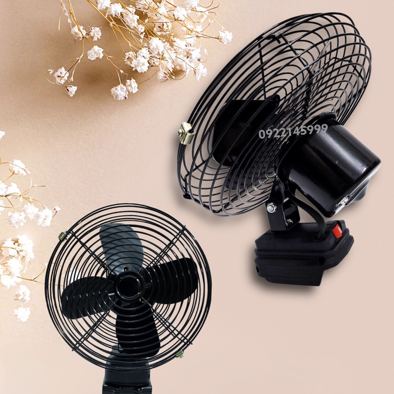 Quạt 8inch , Thân quạt dùng pin makita chân pin 4cm