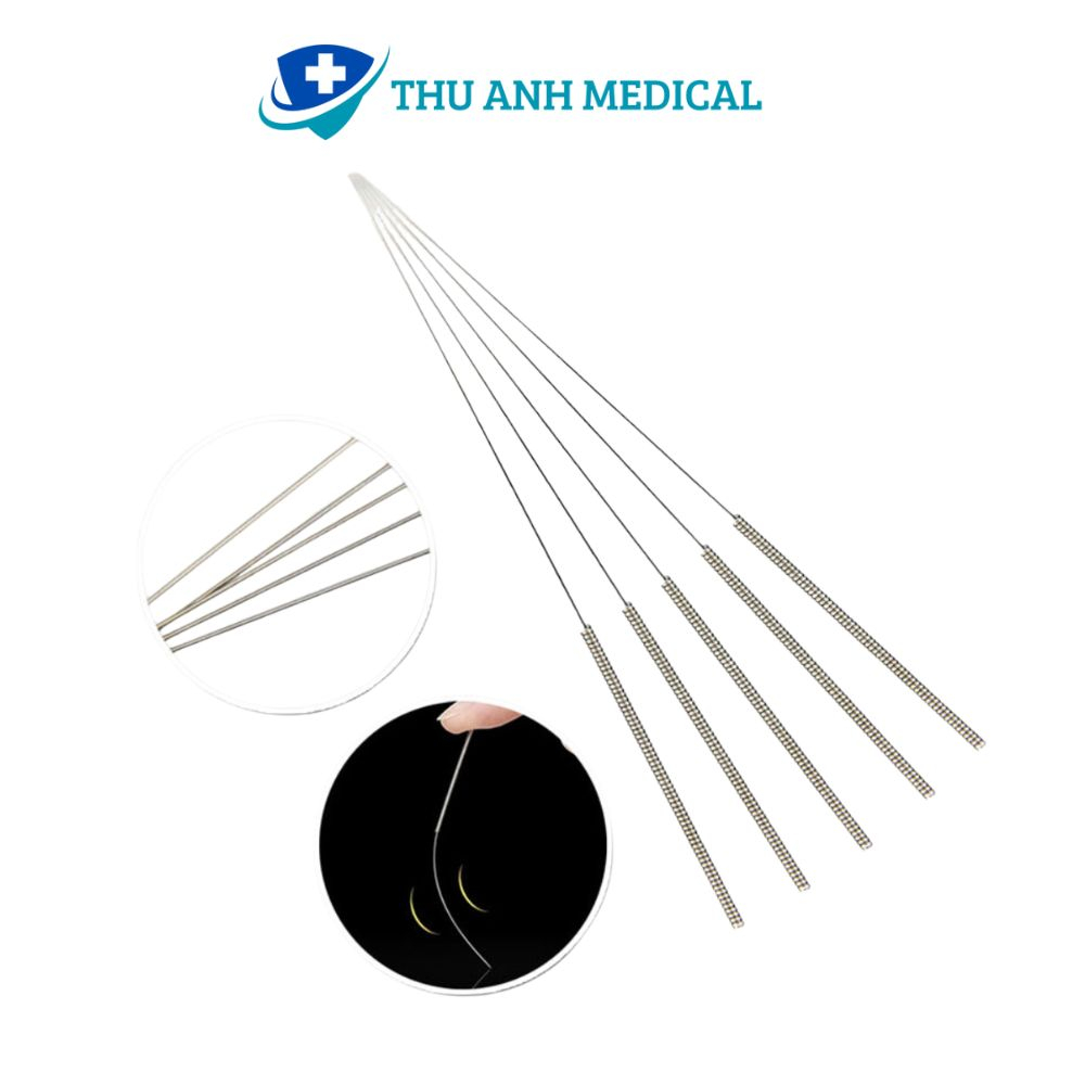 KIM CHÂM CỨU LẠC Á  DẠNG TÚI HỘP 500 KIM - SIÊU BÉN, VÔ TRÙNG