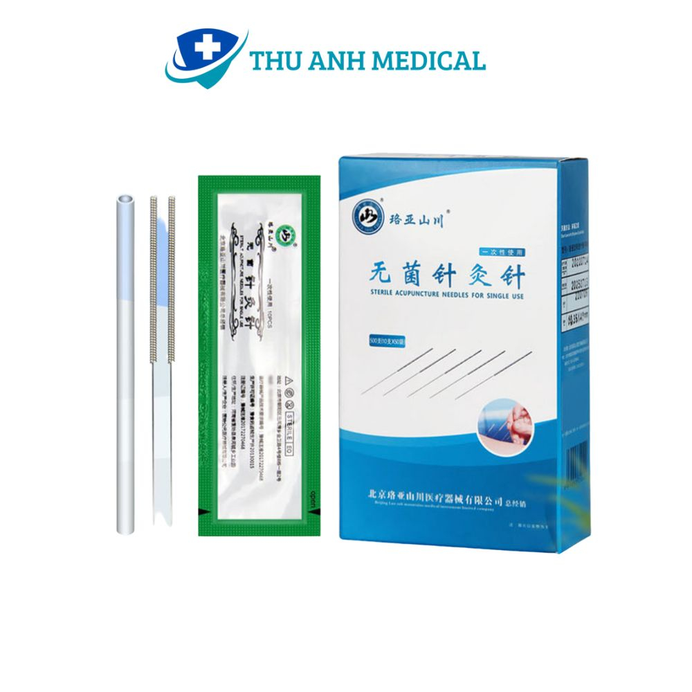 KIM CHÂM CỨU LẠC Á  DẠNG TÚI HỘP 500 KIM - SIÊU BÉN, VÔ TRÙNG