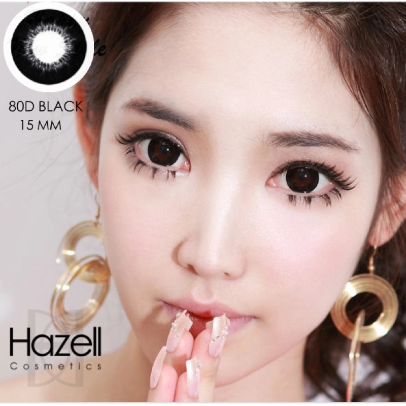 Mẫu Lens Đen-Black Baby Giãn Tròng To , Vừa