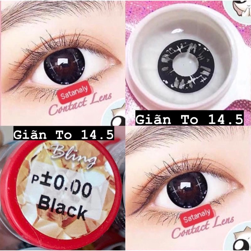 Mẫu Lens Đen-Black Baby Giãn Tròng To , Vừa