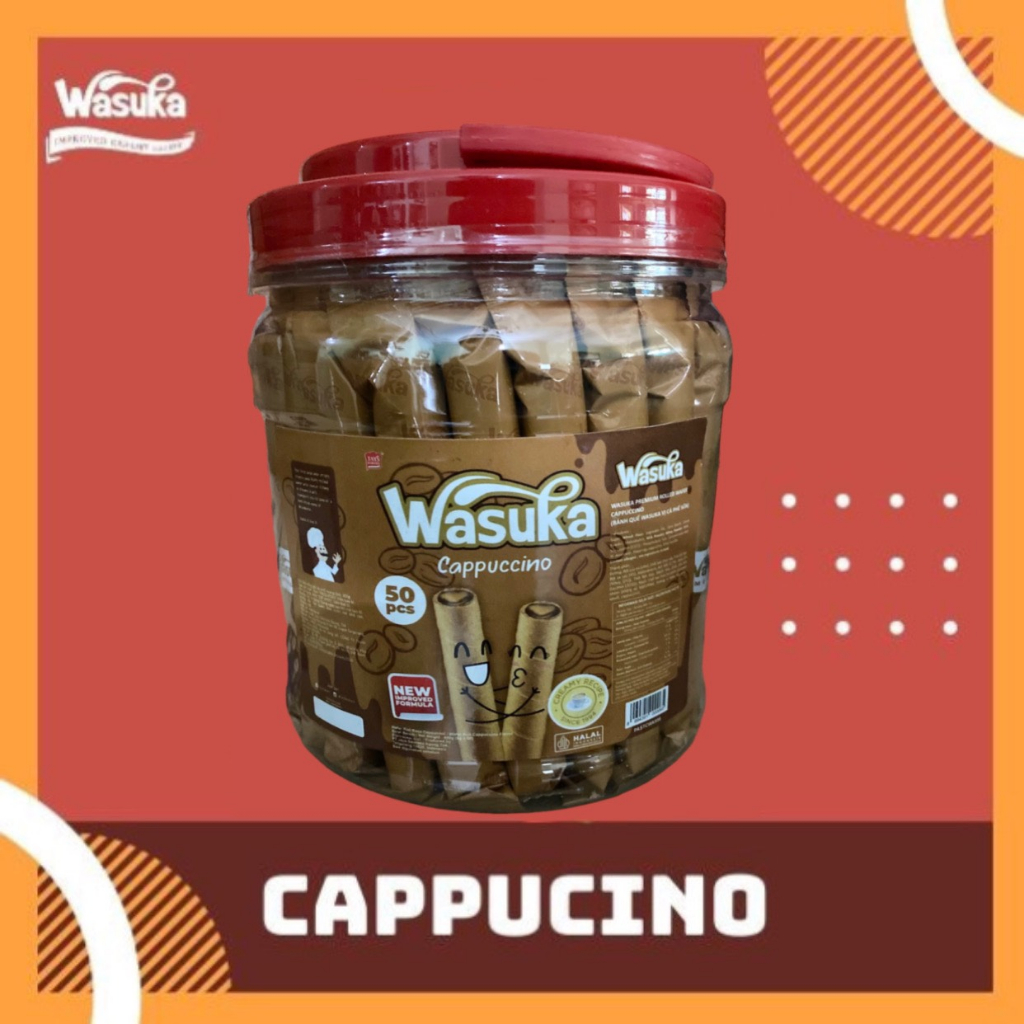 HỦ 50 CÂY BÁNH ỐNG QUẾ WASUKA INDONESIA