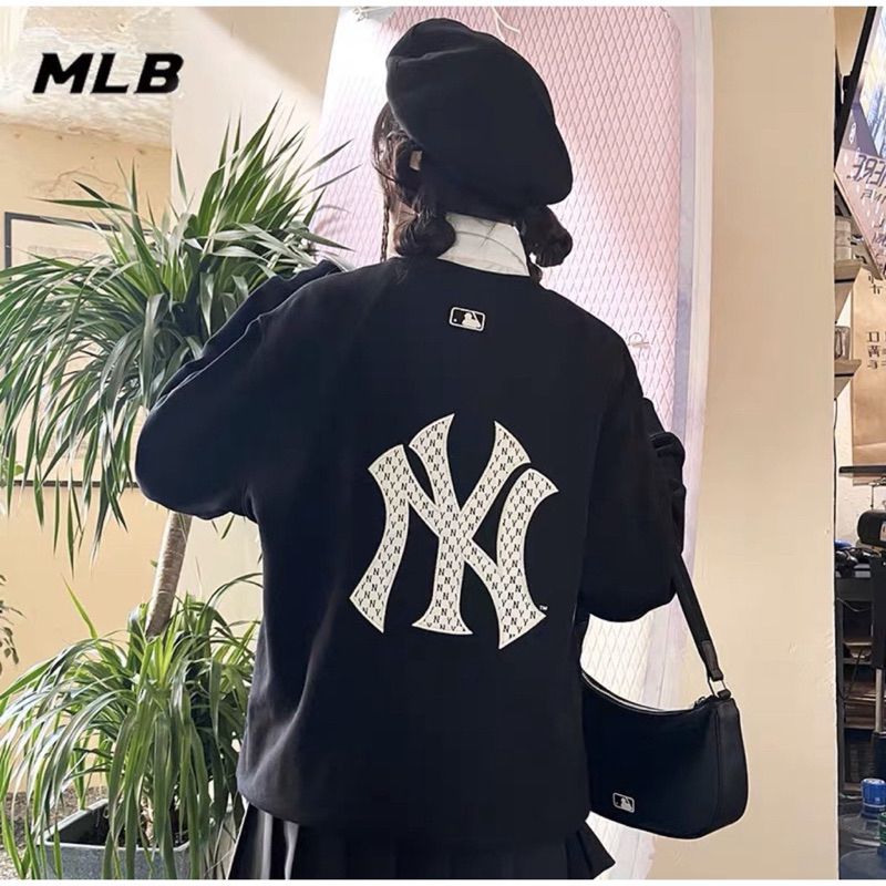 Áo SWEATER MLB NY chuẩn chính hãng cao cấp, áo nỉ Unisex dễ phối đồ
