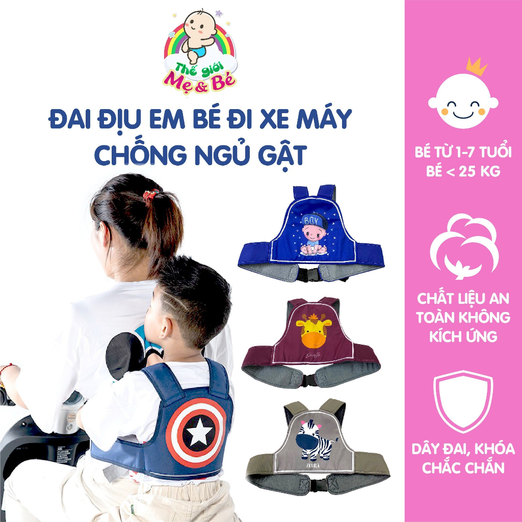 Đai địu em bé đi xe máy Royal - chắc chắn, an toàn, nhiều mẫu mã