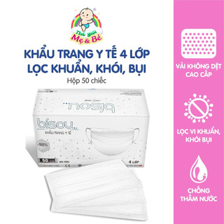 Khẩu trang y tế người lớn Bisou ( Gói 10 Cái/ Hộp 50 cái)
