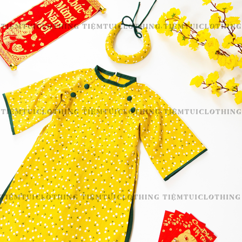 Mấn đội đầu cho bé gái áo dài truyền thống CooDan