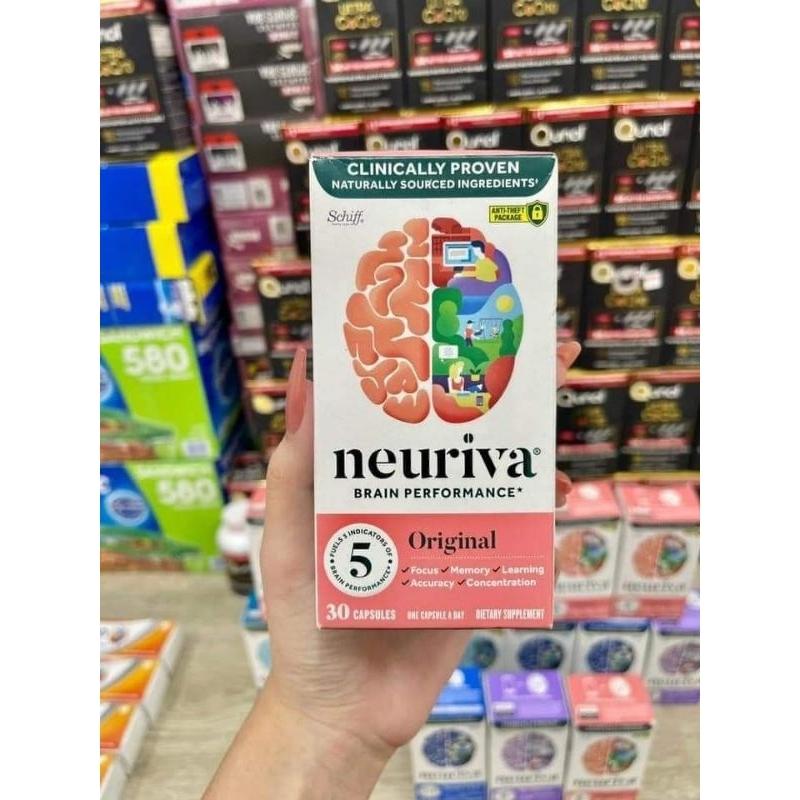 Viên uống bổ não của Mỹ Neuriva Original Brain Performance Supplement 30 viên