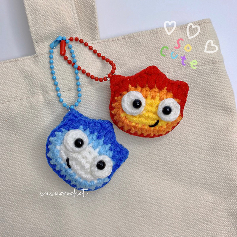 Móc Khoá Calcifer Bằng Len | xuxucrochet