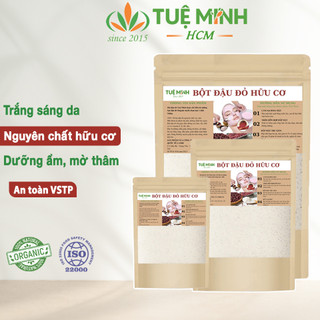 Bột đậu đỏ nguyên chất sạch mịn Organic Tuệ Minh, bột đậu đỏ hữu cơ đắp mặt nạ mặt dưỡng da