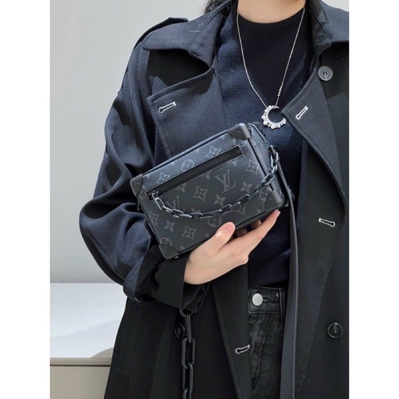 ⚡️ - Túi Đeo Chéo Lv Mini Soft Trunk Full Box Nam Châm - Túi Hộp Lv Dây Xích, Túi Lv Hoạ Tiết Nam Nữ