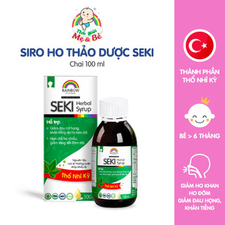 Siro ho thảo dược Seki lá thường xuân cho bé (Chai 100ml) - Giảm ho, ho có đờm, kháng khuẩn, bổ phổi