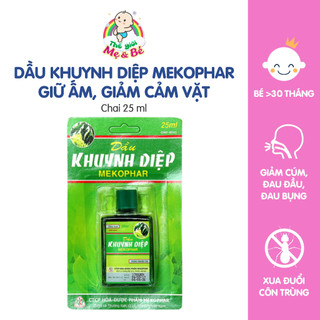 Dầu khuynh diệp Mekophar 25ml - giữ ấm, xông mũi họng, giảm cảm vặt cho bé