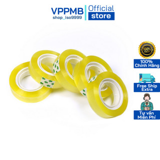 10 cuộn băng dính văn phòng, băng dính trong 2cm/1,2cm