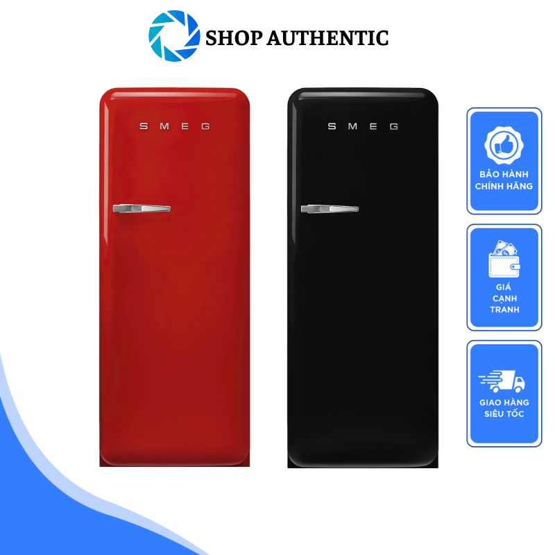 Tủ Lạnh SMEG FAB28, Dung Tích 270L, Phong Cách Cổ Điện, Tiết Kiệm Điện, Nhập Đức, BH 12 Tháng, Shop Authentic