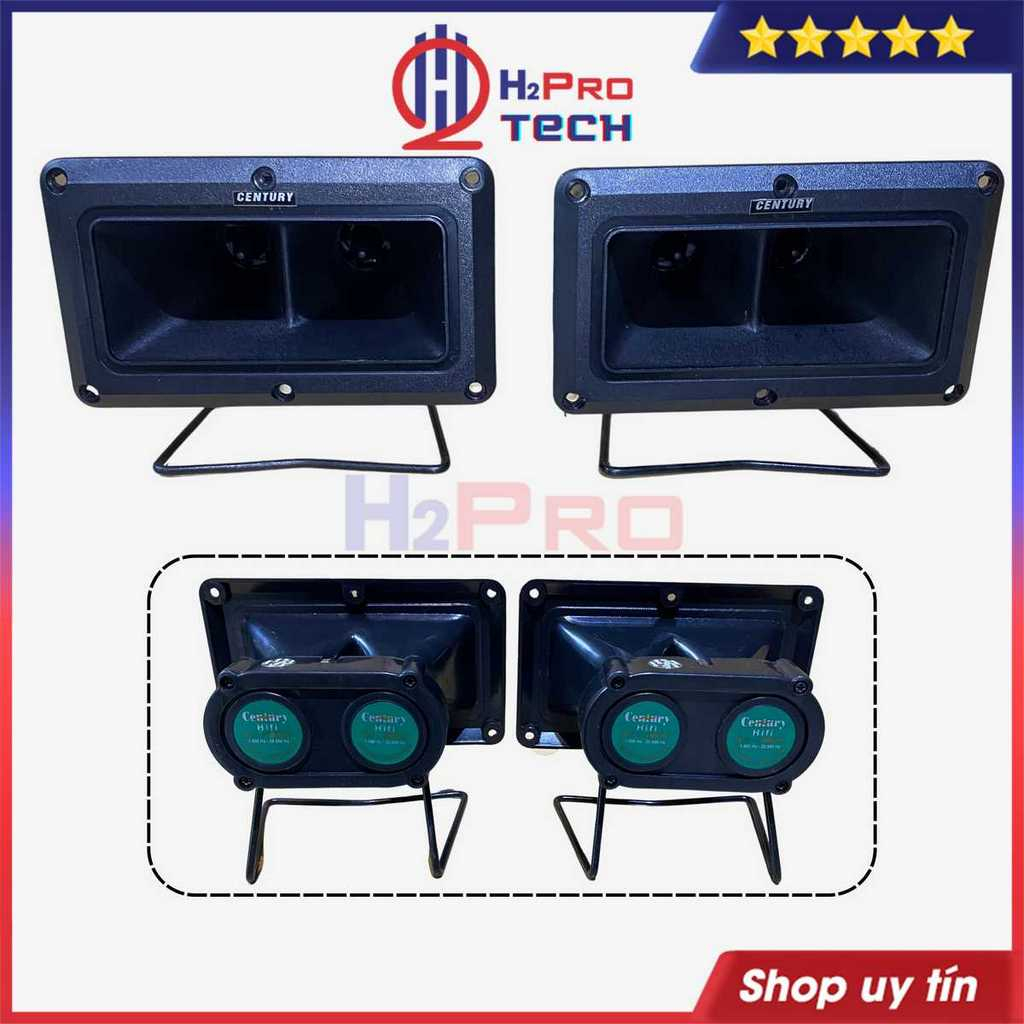 Đôi Loa Siêu Treble Kèn Thạch Anh Century E20 Cao Cấp 200W-8 Ôm, Loa Tép Kèn Rời Karaoke Và Nghe Nhạc-H2pro Tech
