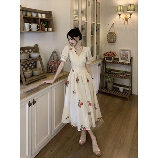 N180 [ LOẠI 1 CÓ ẢNH THẬT] Váy maxi dáng dài tay bồng cổ V có big size ulzzang tiểu thư nữ tính siu xinh