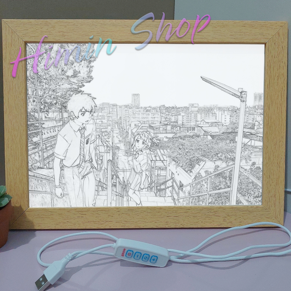 3D  ONE PIECE YOUR NAME HOẠT HÌNH TRANG TRÍ TREO TƯỜNG ĐỂ BÀN ẤM ÁP