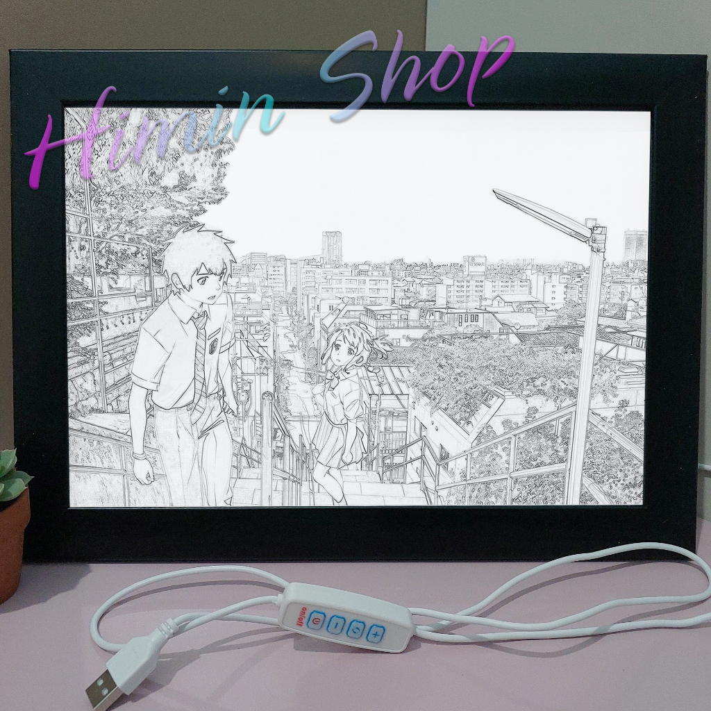 3D  ONE PIECE YOUR NAME HOẠT HÌNH TRANG TRÍ TREO TƯỜNG ĐỂ BÀN ẤM ÁP