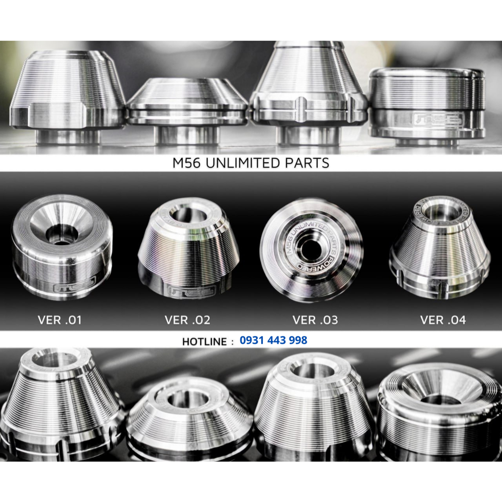 GÙ TAY LÁI INOX CNC CAO CẤP - thương hiệu M56 - Mẫu 1
