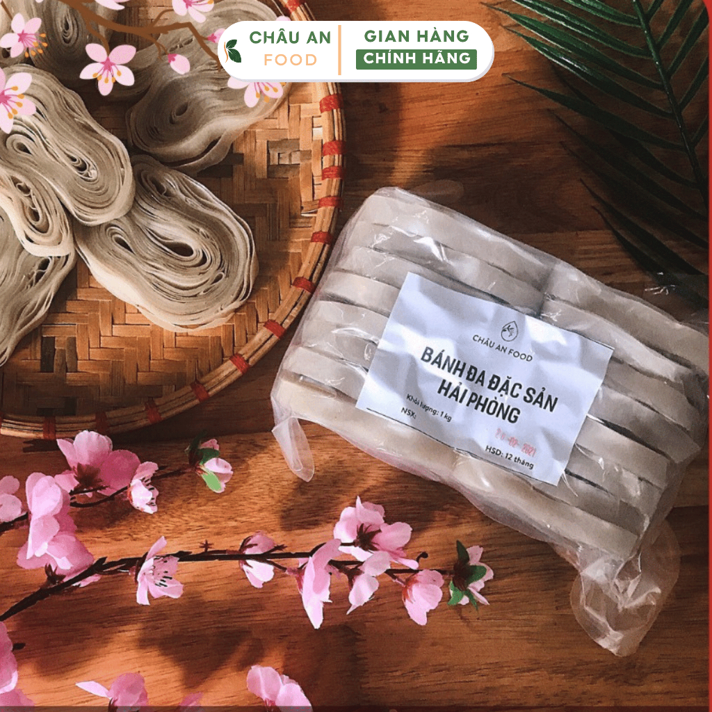 Bánh Đa Cua Hải Phòng Sợi Trắng Cuộn Sợi To, Dai Ngon Chính Hiệu Gói 1KG