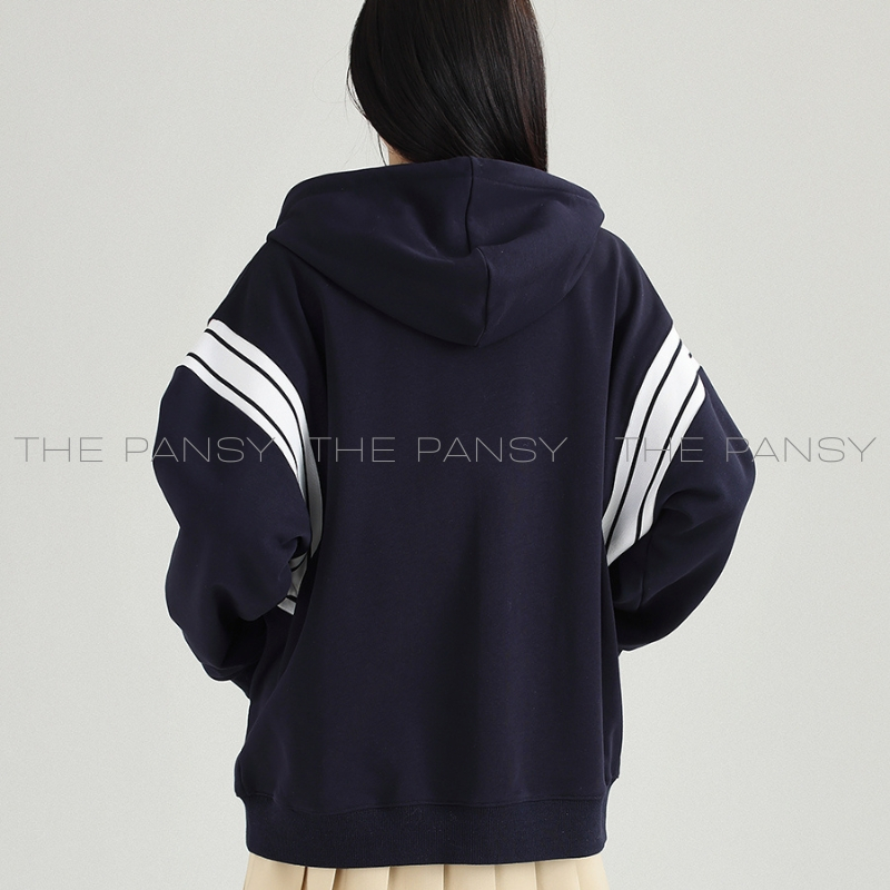 Áo khoác DESSUU hoodie zip logo thêu chú thỏ bên ngực trái MÃ 062