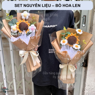 Set nguyên liệu bó hoa len 🌻🌻