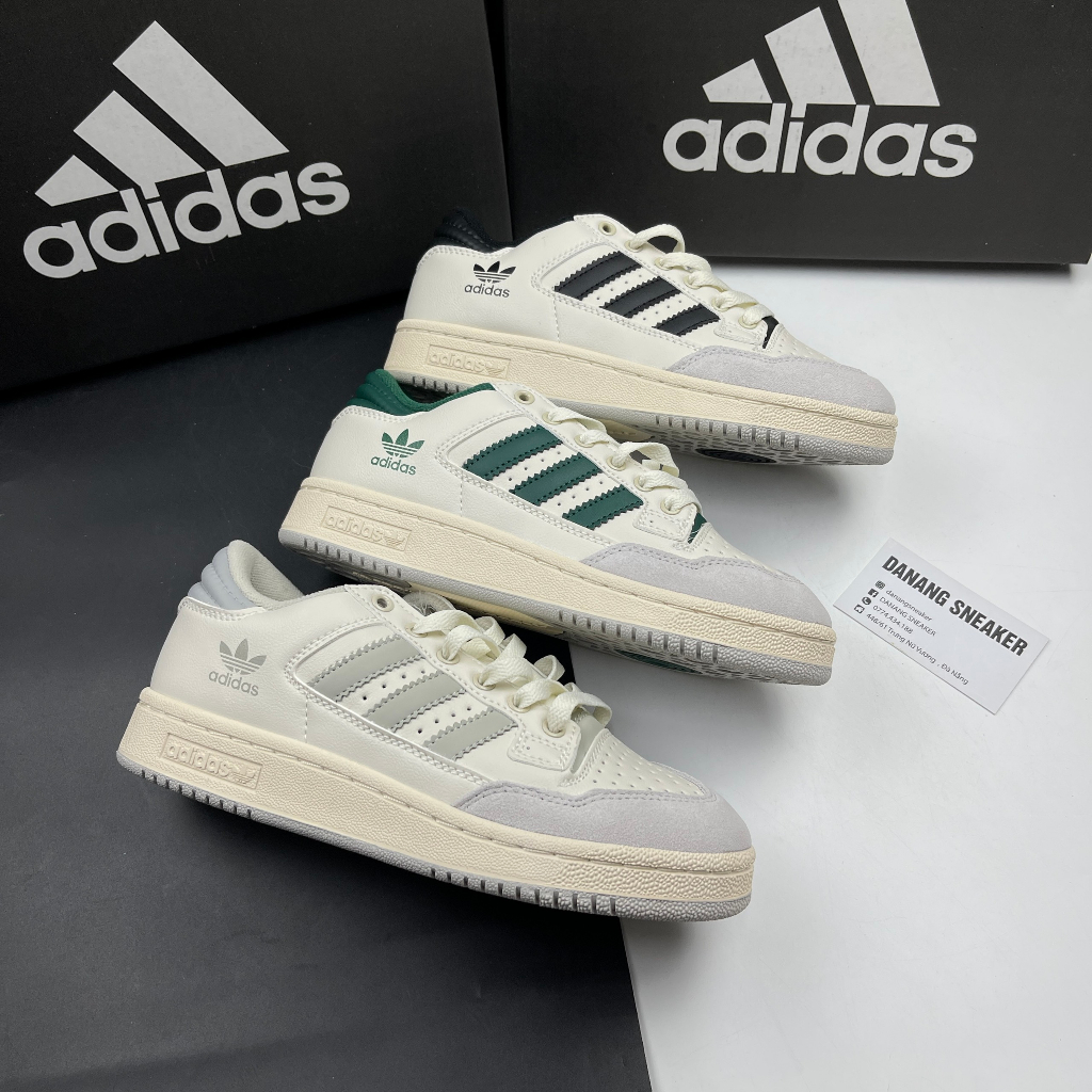 Giày Adidas Centenial 85 Cream Black/Grey/Green(giày thể thao kem đen/xám/xanh lá)- GIAY DANANG | Phiên bản High Quality