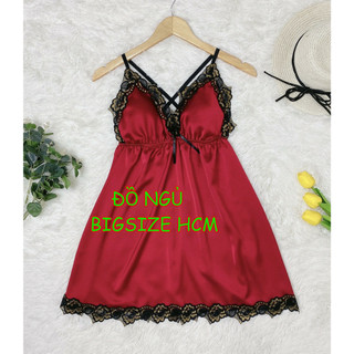 Đồ ngủ lụa Satin ren sexy gợi cảm có mút êm hàng Shop tự may - Đồ ngủ gợi cảm