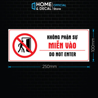 Decal không phận sự miễn vào, decal staff only, khu vực nhân viên, không phận sự cấm vào, decal cao cấp chống nước