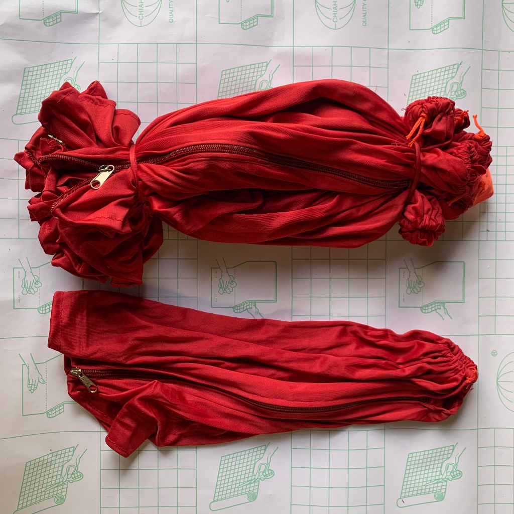 Áo lồng khuyên vải đỏ Melody