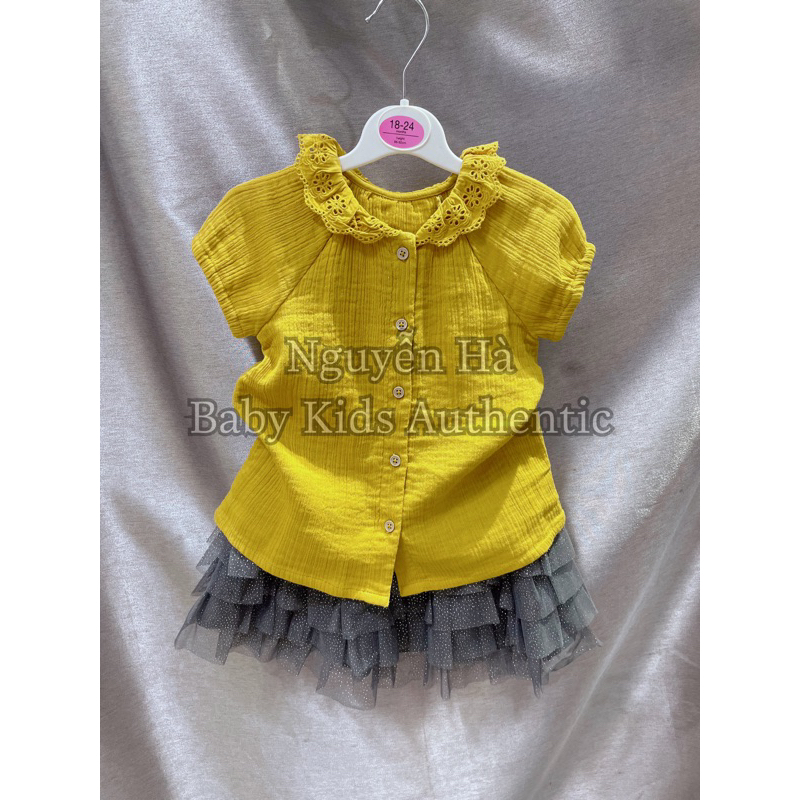 Áo Somi musline bé gái 6-9m 9-12m 12-18m 18-24m