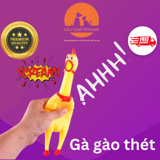 Gà bóp kêu, Đồ Chơi Gà Gào Thét, Gà Silicone đồ chơi dành cho Chó Mèo