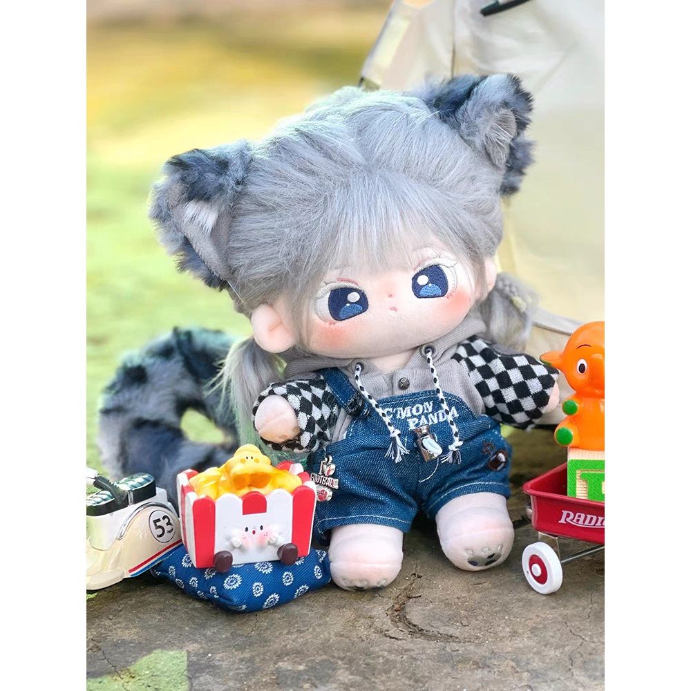 Doll không thuộc tính tóc tơ 20cm có tai và đuôi - Búp bê không thuộc tính 20cm có xương