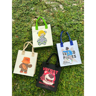 Túi tote vải nỉ hoạ tiết gấu dâu