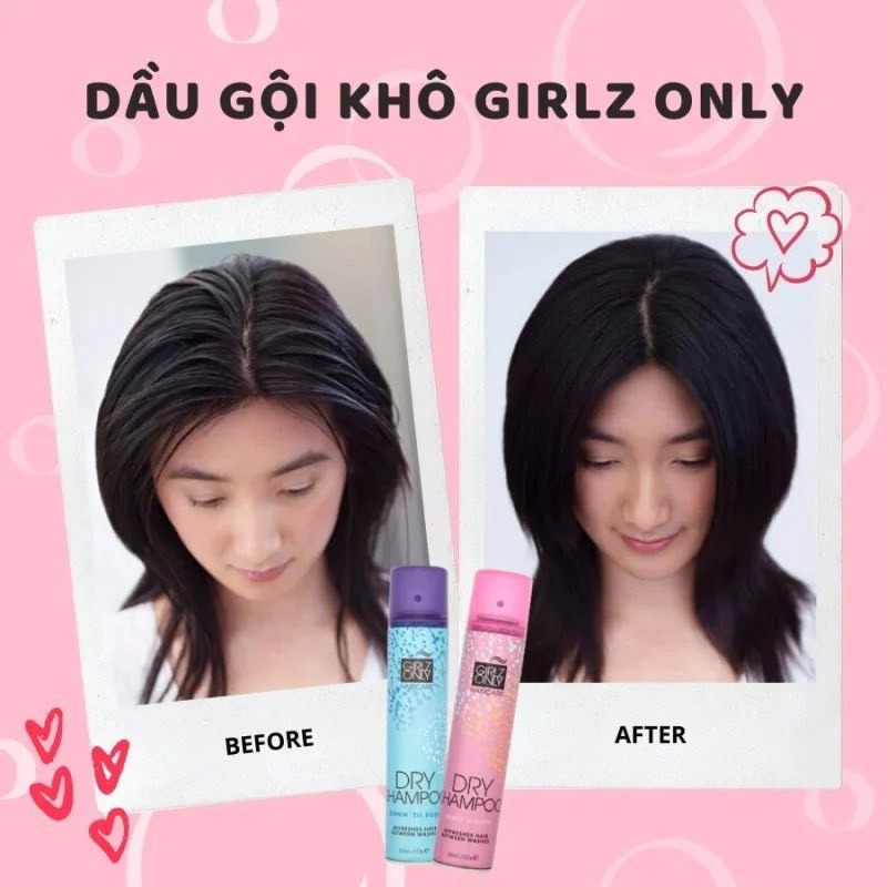 Dầu Gội Khô Girlz Only Party Nights / Dawn 'Til Dusk / Dazzling Volume / No Residue Nude 200ml
