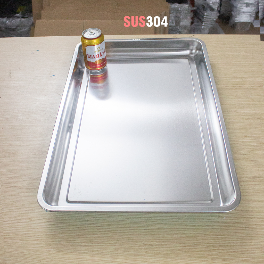 Khay inox 40 x 60 x 5  inox SUS304 cao cấp